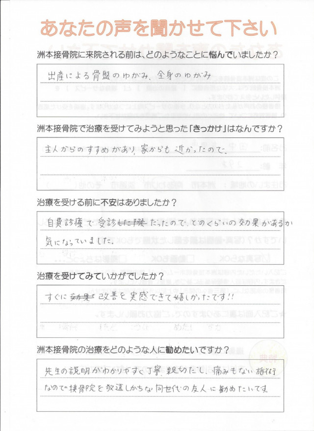 アンケート用紙